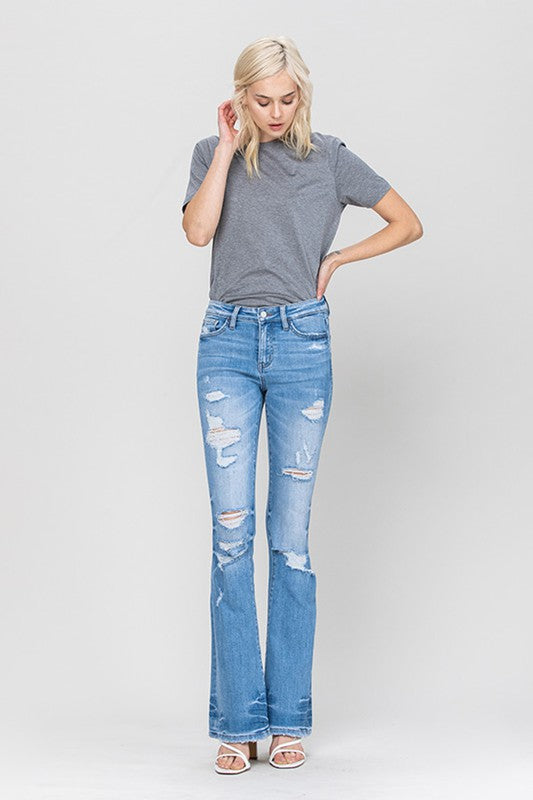 Girl in jeans and t-shirt