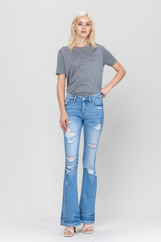 Girl in jeans and t-shirt