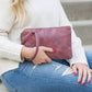 Plum colored clutch