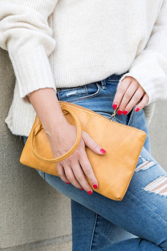 Butternut squash colored clutch