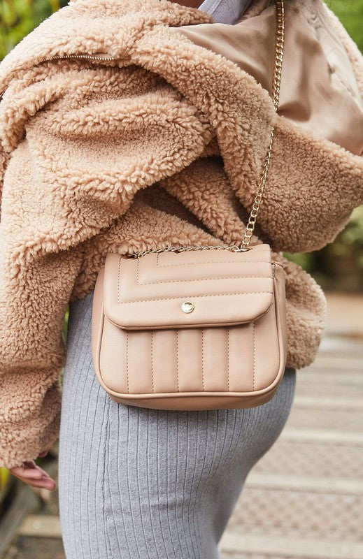 Nude shoulder bag