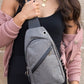 Gray crossbody bag