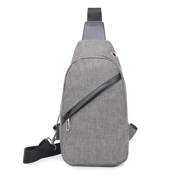 Gray crossbody bag