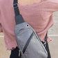 Gray crossbody bag