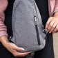 Gray crossbody bag