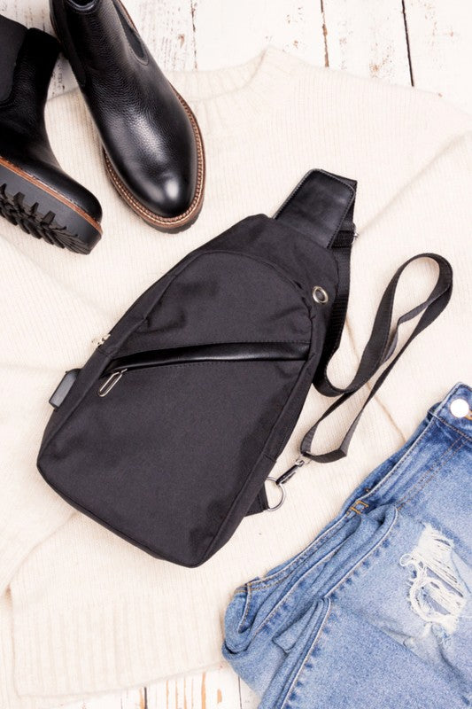 Black crossbody bag