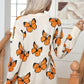 Butterfly Print Long Sleeve Sweater