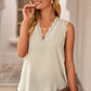 Scalloped lace trimmed v-neck camisole