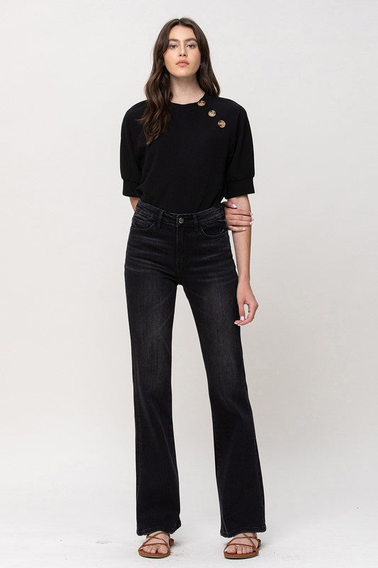 Woman in black jeans