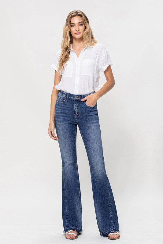 Woman in jeans and white shirt