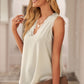 Scalloped lace trimmed v-neck camisole