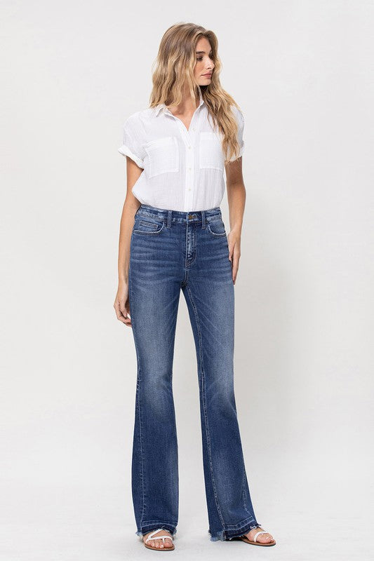 Woman in jeans and white shirt