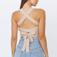 Criss-cross tie back cami