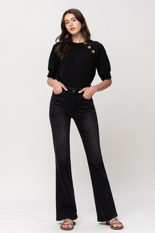 Woman in black jeans