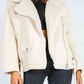 Zip-Up Belted Sherpa Jacket