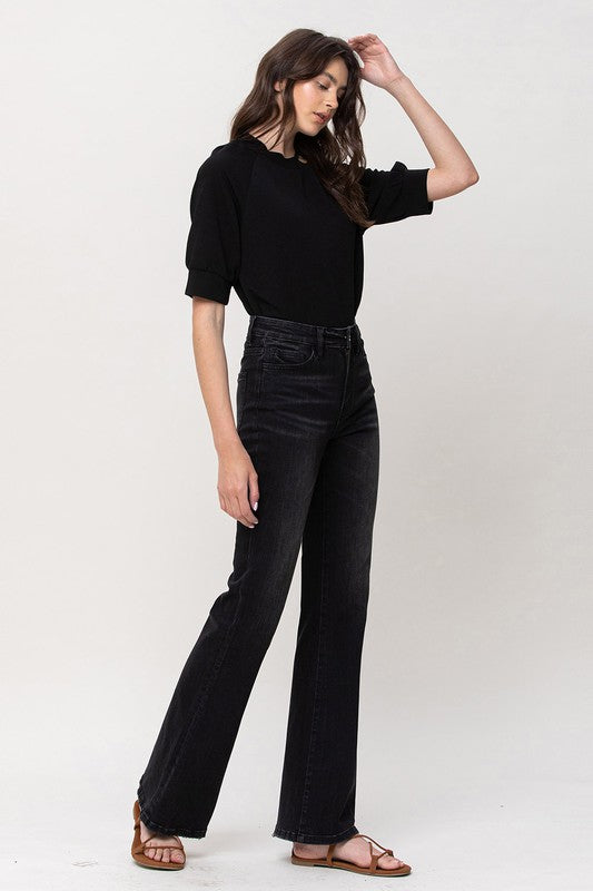 Woman in black jeans