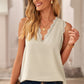 Scalloped lace trimmed v-neck camisole