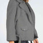 Zip-Up Belted Sherpa Jacket