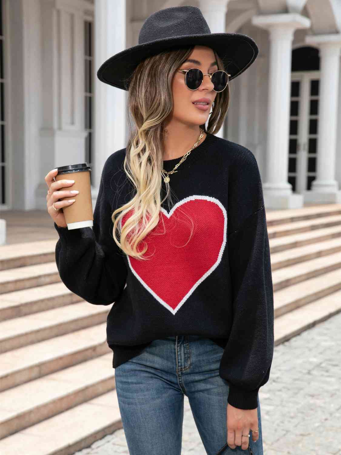 Heart Graphic Sweater