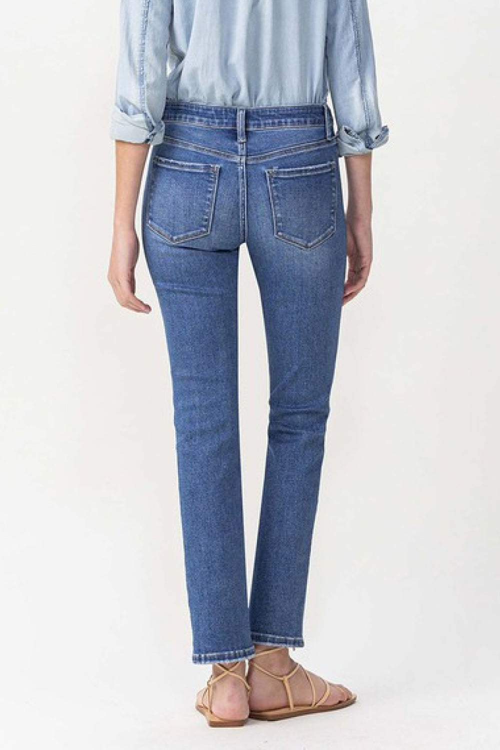 Midrise Slim Ankle Straight Jeans