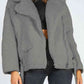 Zip-Up Belted Sherpa Jacket