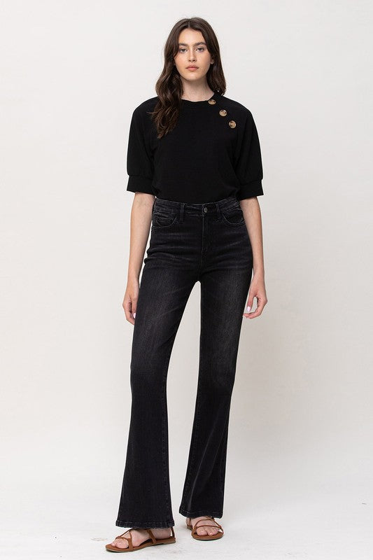 Woman in black jeans